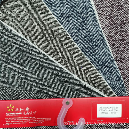 Boucle loops yarn mid. herringbone fabrics